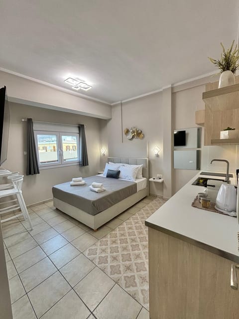 Bed, Kitchen or kitchenette, Photo of the whole room, Bedroom