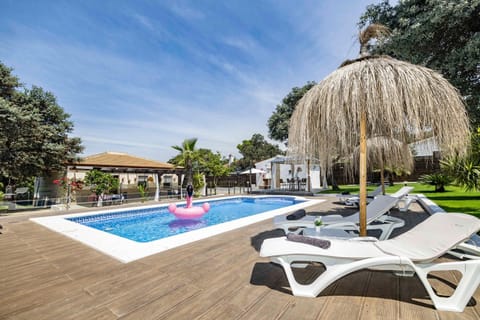 Property building, Living room, Swimming pool