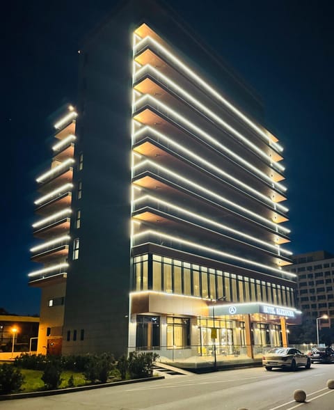 Property building, Night, Parking