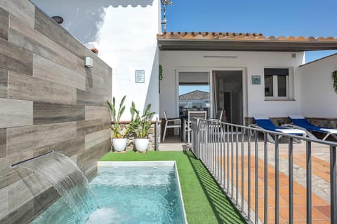 Property building, Living room, Swimming pool