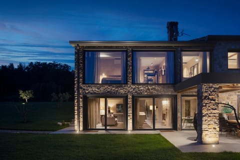 Property building, Night, Garden view