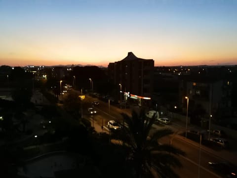 Night, City view, Sunset