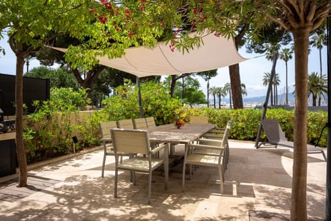 Patio, Dining area, Garden view, Sea view