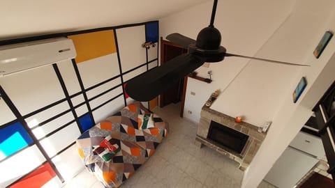 Living room, fireplace