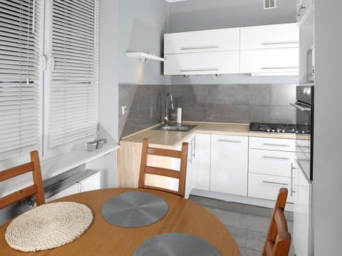 Kitchen or kitchenette, dishwasher, stove