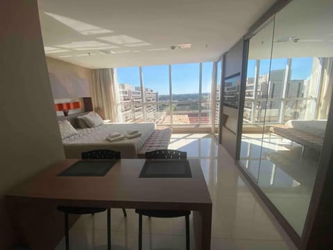 Bed, View (from property/room), Photo of the whole room, Dining area, Bedroom, City view