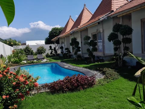 Property building, Day, Garden, Garden view, Pool view, Swimming pool, sunbed