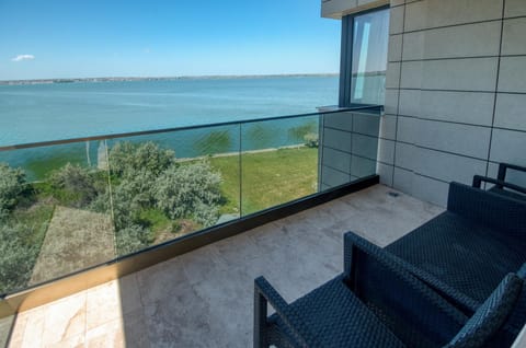Day, Natural landscape, View (from property/room), Balcony/Terrace, Seating area, Lake view