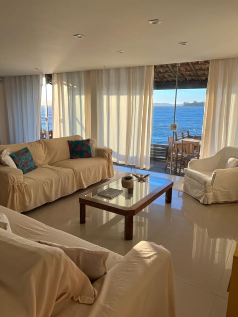 Natural landscape, Living room, Seating area, Sea view