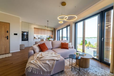 Living room, Photo of the whole room, Seating area, Lake view
