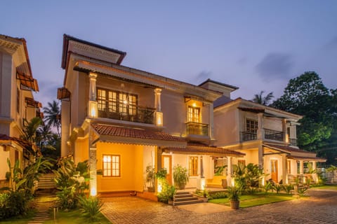 Property building, Night, Garden, Garden view