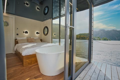 Houseboat by Noma Docked boat in Saint-Étienne