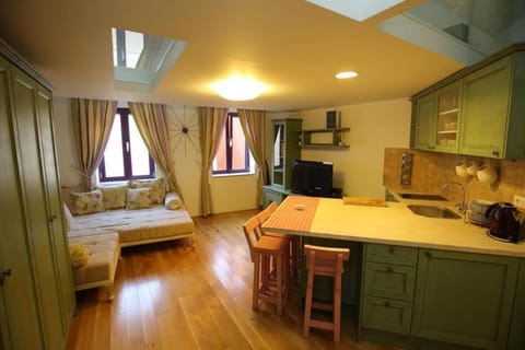 Communal lounge/ TV room, TV and multimedia, Kitchen or kitchenette, Living room, Photo of the whole room, Dining area