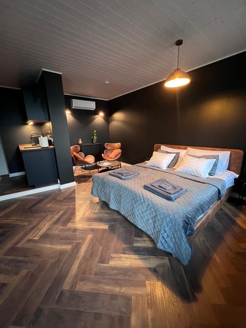Bed, Kitchen or kitchenette, Photo of the whole room, Seating area, Bedroom