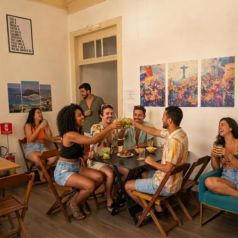 Communal lounge/ TV room, People, Living room, Banquet/Function facilities, Seating area, Dining area, Guests, Meals, group of guests