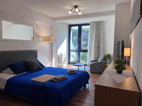 Bed, TV and multimedia, Living room, Photo of the whole room, towels