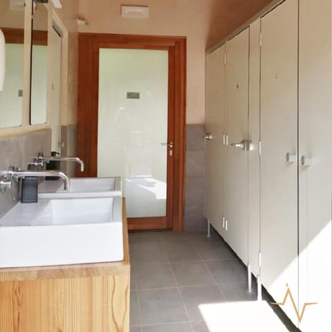 Shower, Shower, Toilet, Toilet, Bathroom