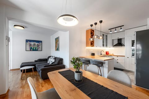 Kitchen or kitchenette, Living room, Dining area