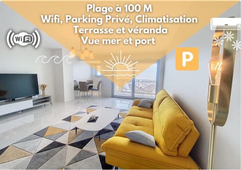 Living room, Sea view, Parking, internet, air conditioner