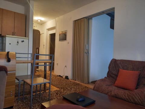 Kitchen or kitchenette, Living room, Photo of the whole room, Seating area, Dining area, minibar, oven