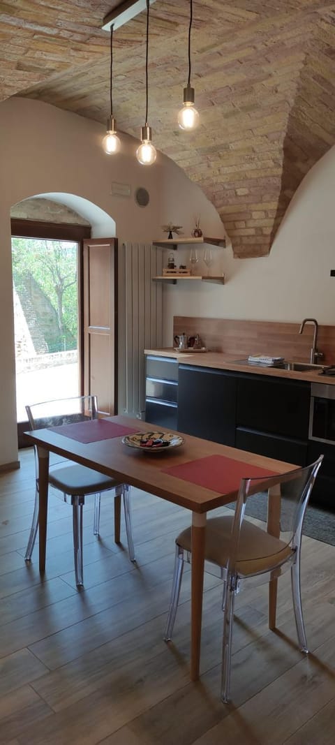 Kitchen or kitchenette, Dining area, Quiet street view