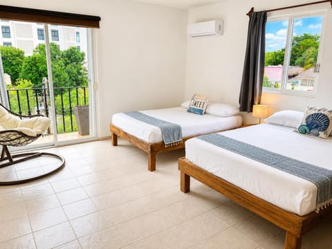 Bed, View (from property/room), Balcony/Terrace, Photo of the whole room, Bedroom, air conditioner
