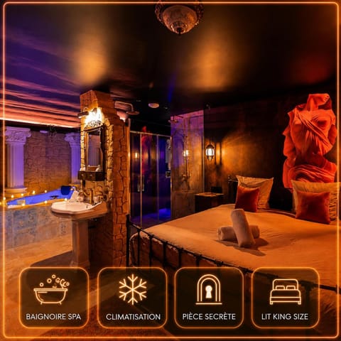 Hot Tub, Spa and wellness centre/facilities, Bedroom, air conditioner