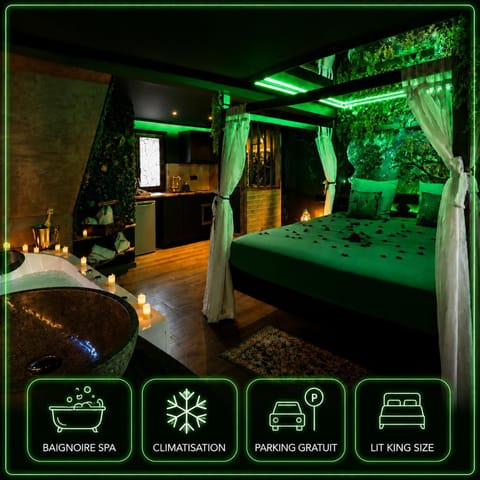 Kitchen or kitchenette, Spa and wellness centre/facilities, Bedroom, air conditioner