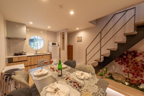 Kitchen or kitchenette, Living room, Dining area