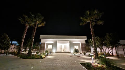 Property building, Night, Garden, Garden view