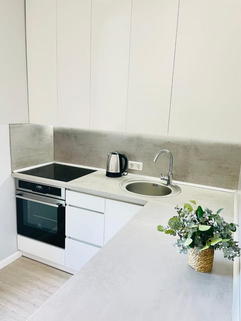 Coffee/tea facilities, Kitchen or kitchenette, stove