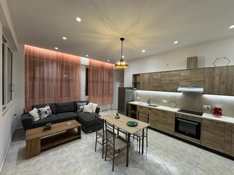 Living room, kitchen