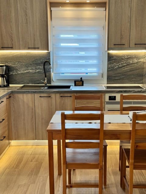 Kitchen or kitchenette, Dining area, stove