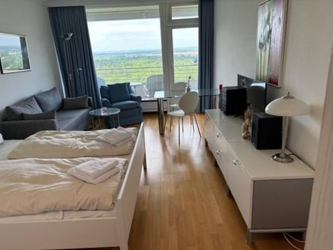 Bed, TV and multimedia, Living room, Photo of the whole room, Seating area, Bedroom