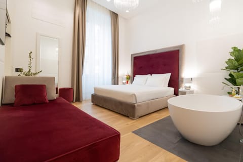 Bed, Photo of the whole room, Open Air Bath