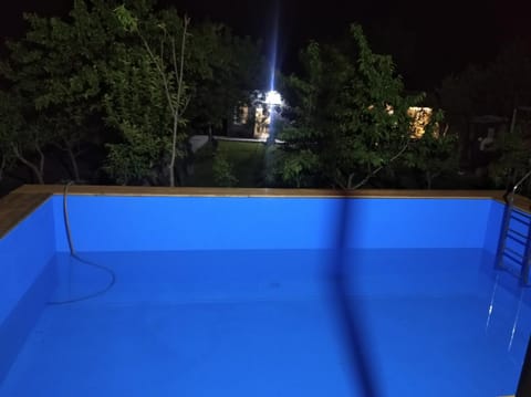 Night, Pool view, Swimming pool