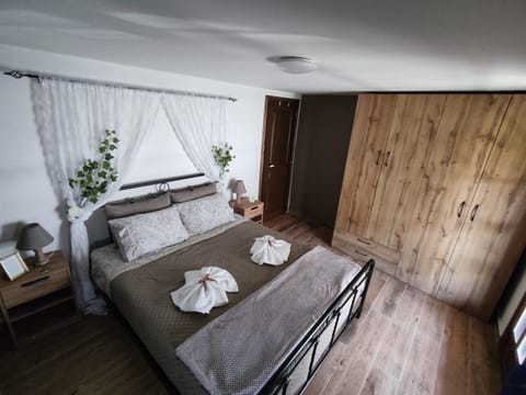 Bed, Photo of the whole room, Bedroom, towels, wardrobe