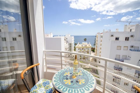Property building, Day, Natural landscape, View (from property/room), Balcony/Terrace, Dining area, Sea view