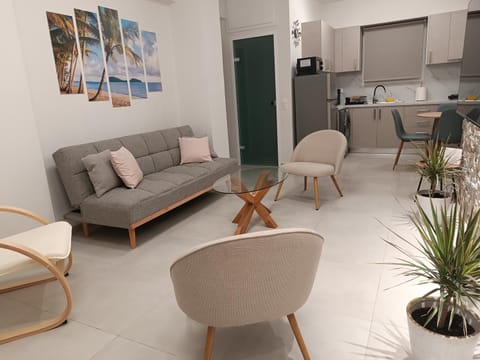 Living room, kitchen