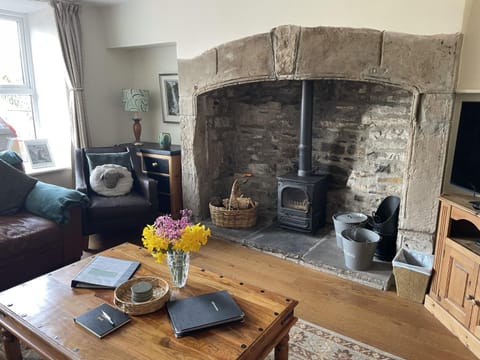Living room, fireplace