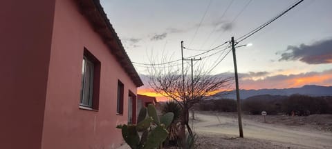 Garden, Mountain view, Sunset