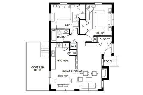 Creekside family house w yoga deck House in Lake City