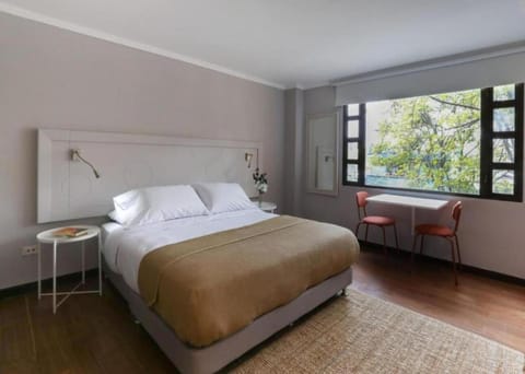 Bed, Photo of the whole room, Bedroom, Garden view