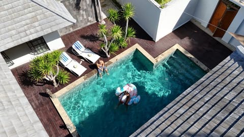 Property building, People, Garden, Swimming pool