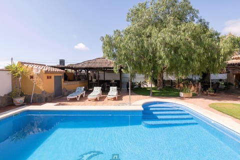 Swimming pool, sunbed