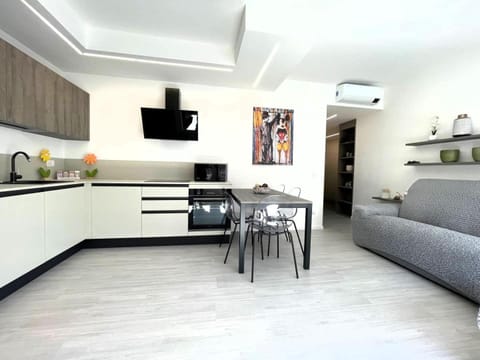 Kitchen or kitchenette, Living room, Dining area, oven, air conditioner