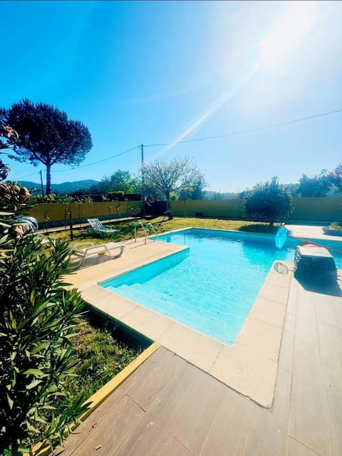 Natural landscape, Garden, Garden view, Pool view, Swimming pool, sunbed