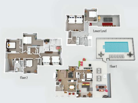 Home for 21 Near Ark - Ensuite Bathrooms - with Pool! House in Ohio