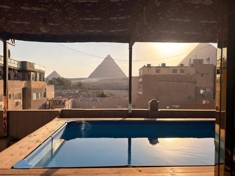 Patio, Nearby landmark, Day, Natural landscape, View (from property/room), Balcony/Terrace, Mountain view, Pool view, Swimming pool, sunbed
