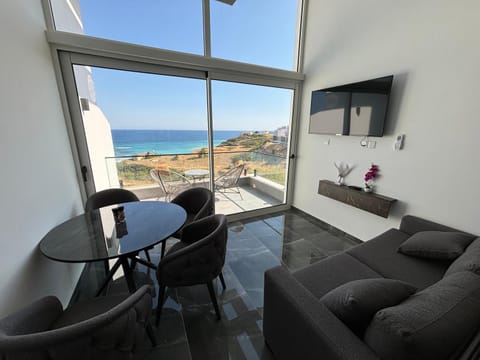 Living room, Seating area, Sea view